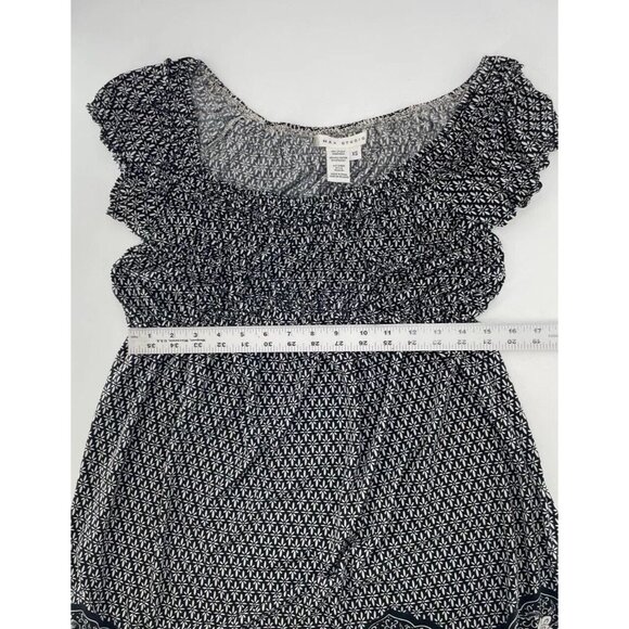 Max Edition Women's Babydoll Liquid Knit Scoop-Neck Short Sleeve Dress XS Boho - Picture 10 of 11